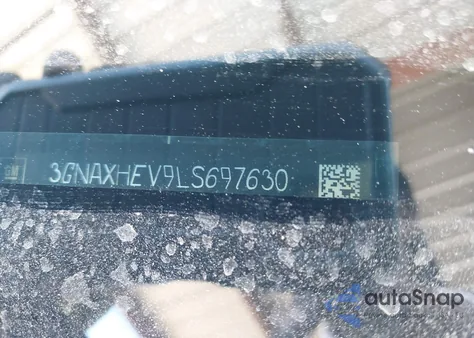 2020 Chevrolet Equinox Fwd Ls z USA, uszkodzony, nr VIN 3GNAXHEV9LS697630